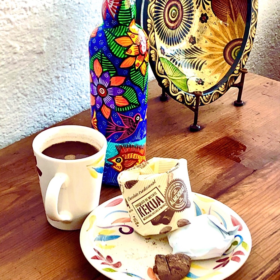 Hot chocolate from the tropics traveling