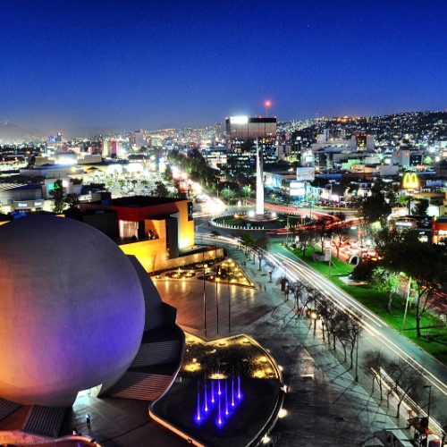 Tijuana panoramic night view for Travel blog